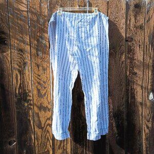 Gilligan O'Malley Blue White Striped Pajama Lounge Pants Mens Womens Cotton 2X